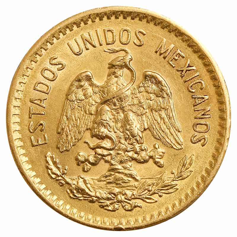 10 Pesos Goldmünze - Mexiko - Rückseite | Beispielbild