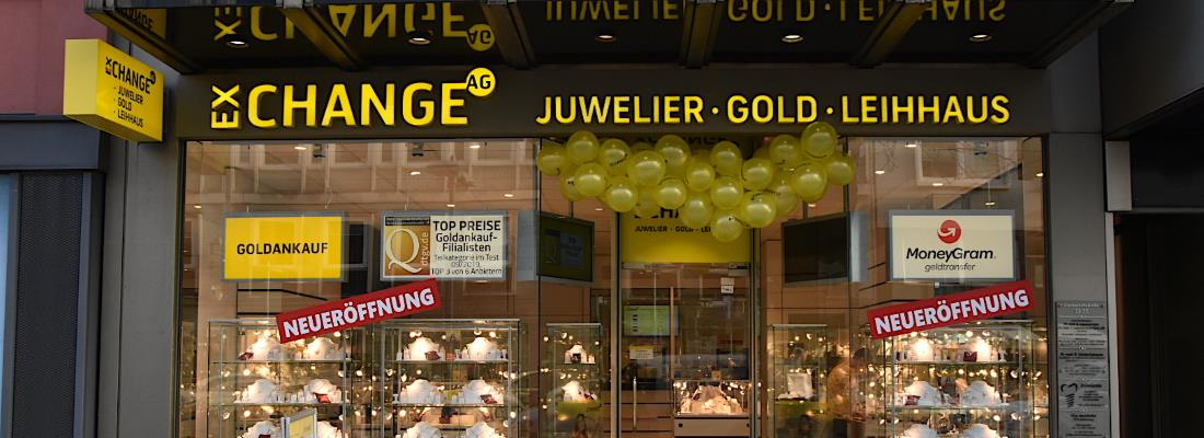 Exchange AG - Ihre Spezialist für Schmuck, Gold und Silber, Luxusuhren und Pfandkredite