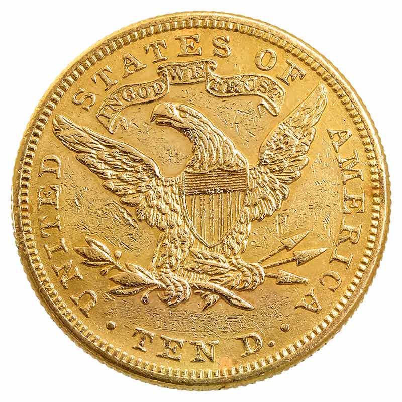 10$ US-Dollar Liberty Head Goldmünze - USA - Vorderseite