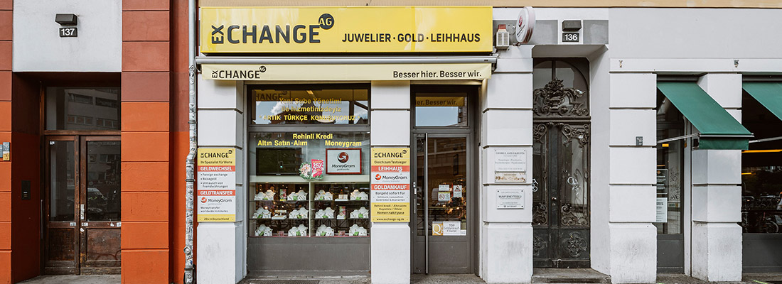 Exchange AG - Ihre Spezialist für Schmuck, Gold und Silber, Luxusuhren und Pfandkredite