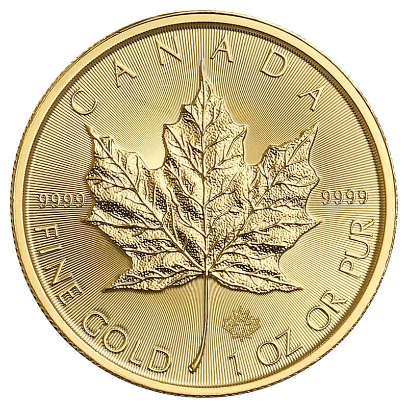 1 Unze Maple Leaf Goldmünze - Kanada - Rückseite | Beispiel