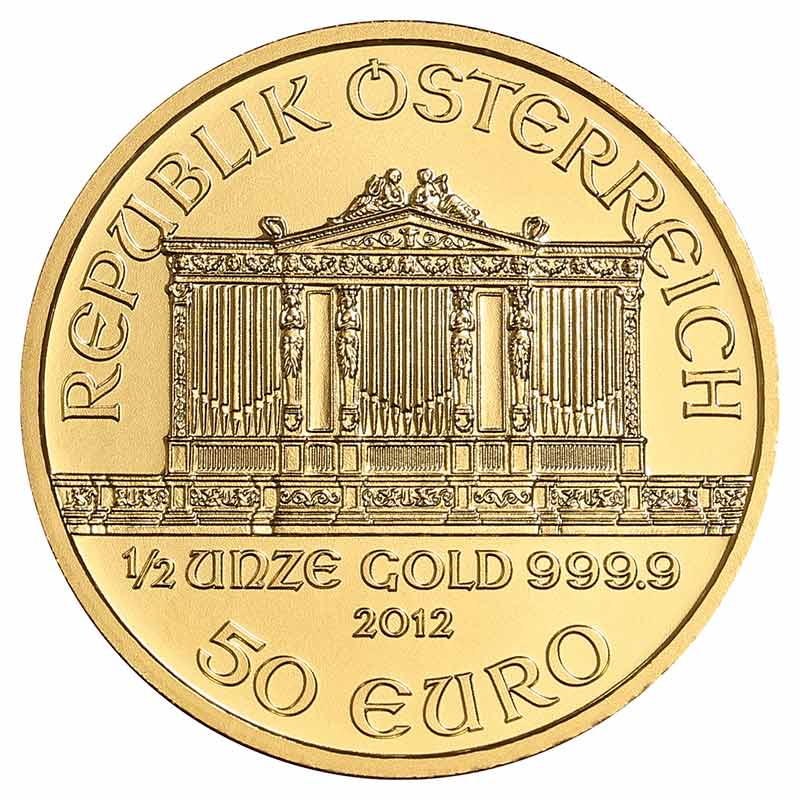 1/2 Unze Philharmoniker Goldmünze - Österreich - Vorderseite