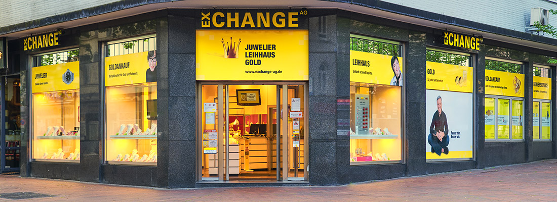 Exchange AG - Ihre Spezialist für Schmuck, Gold und Silber, Luxusuhren und Pfandkredite